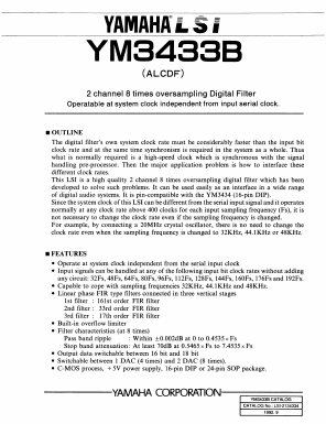 YM3433B-D Datasheet PDF Yamaha Corporation