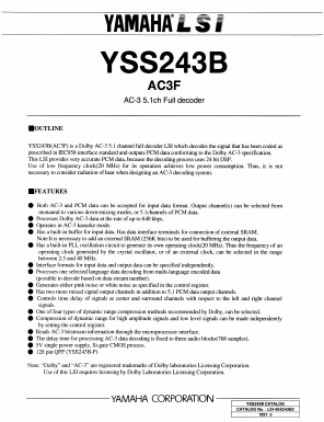 YSS243B Datasheet PDF Yamaha Corporation
