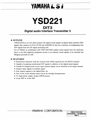 YSD221-D Datasheet PDF Yamaha Corporation