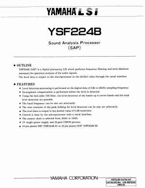 YSF224B-D Datasheet PDF Yamaha Corporation