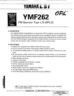 YMF262-M Datasheet PDF Yamaha Corporation
