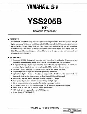 YSS205B Datasheet PDF Yamaha Corporation