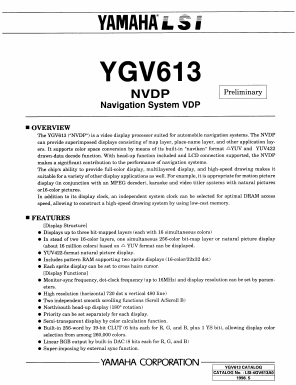 YGV613B Datasheet PDF Yamaha Corporation