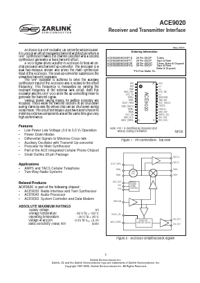 ACE9020NP1S Datasheet PDF Zarlink Semiconductor Inc