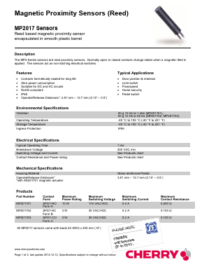 MP201701 Datasheet PDF [ZF Friedrichshafen AG