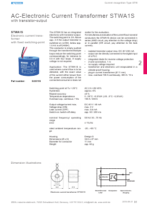 STWA1S Datasheet PDF ZIEHL industrie-elektronik GmbH + Co KG