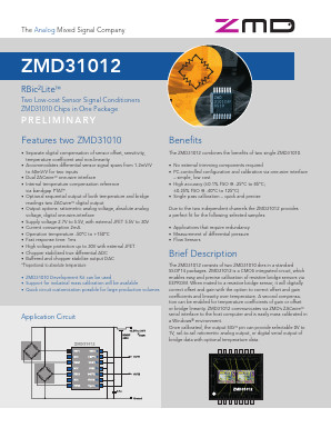 ZMD31012BIDT Datasheet PDF Zentrum Mikroelektronik Dresden AG
