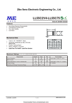 LL55C68 Datasheet PDF Zibo Seno Electronic Engineering Co.,Ltd