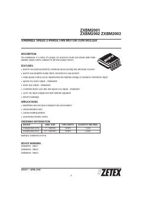 ZXBM2003X10TC Datasheet PDF Zetex => Diodes
