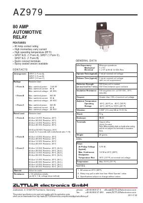 AZ979 Datasheet PDF Zettler Electronics