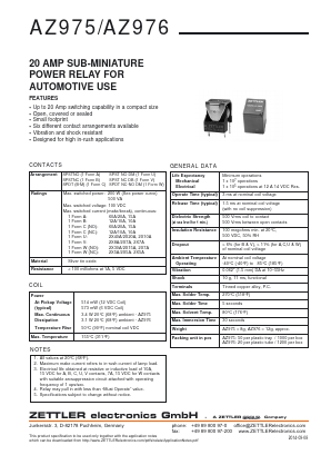 AZ976 Datasheet PDF Zettler Electronics