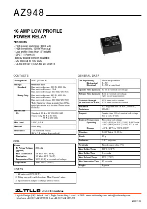 AZ948 Datasheet PDF Zettler Electronics
