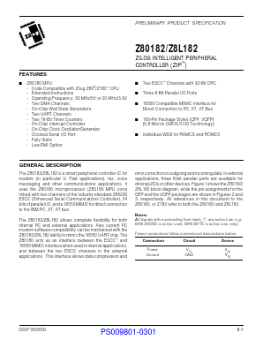 Z8018233FSC Datasheet PDF Zilog