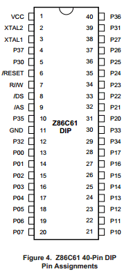 Z86C6116VSC Datasheet PDF Zilog