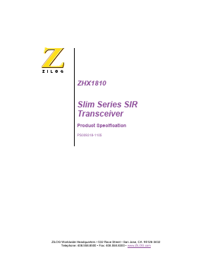 ZHX1810MV115THTR Datasheet PDF Zilog