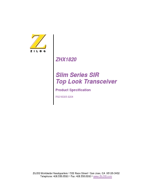 ZHX1820TV115XHTR Datasheet PDF Zilog